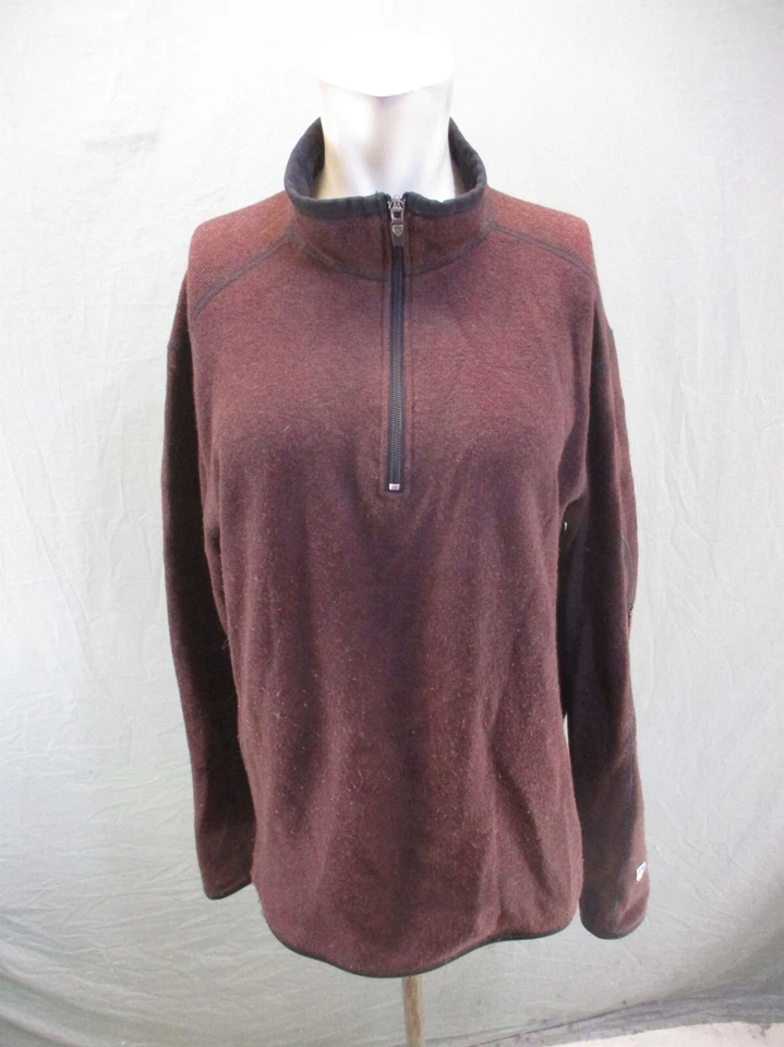 KUHL CHIANTI FLEECE Size L Mens Wool Blend 1/2 Zip Stand Collar Pullover 532 - Image 1 of 4