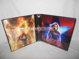 Custom Made 2020 Captain Marvel Trading Card Binder Graphic Inserts