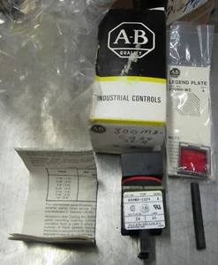 Allen Bradley 800MB-CQ24 Red Small Square Pilot Light Series A 24V NEW.   J10 - Picture 1 of 8