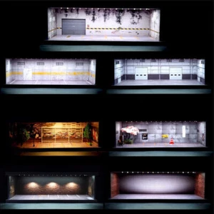 1/64 Diorama Car Parking Lot Model LED Lighting City Garage Scene Display Scene - Afbeelding 1 van 17
