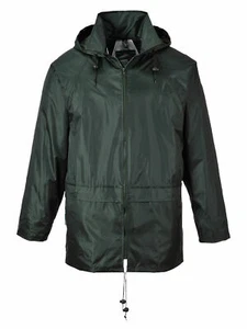 Portwest US440 Classic Waterproof Rain Jacket Lightweight Coat Pack Away Hood - Picture 1 of 24