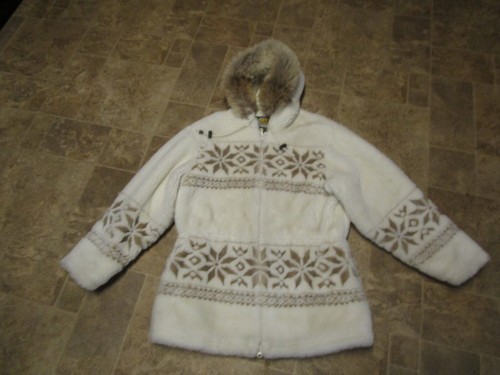 OFF WHITE Giacca di pelliccia invernale Cabelas taglia media