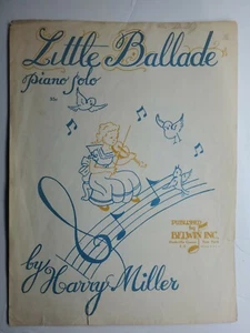 little ballade piano solo harry miller sheet music 1957 RARE - Picture 1 of 3