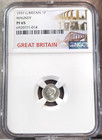 1937 GREAT BRITAIN SILVER 1 PENNY GEORGE VI NGC PF 65 RARE GEM PROOF STRIKE