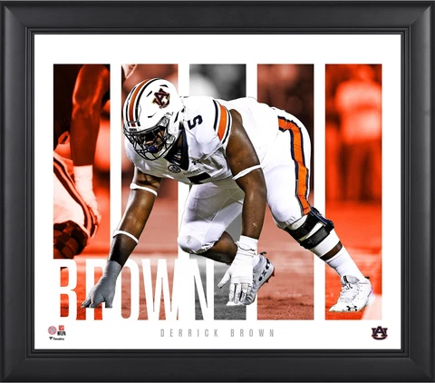 Derrick Brown Auburn Tigers Framed 15x17 Player Panel Collage Cover