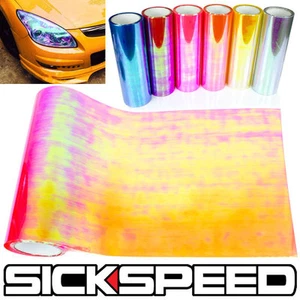 12"X72" HEADLIGHT/ FOGLIGHT FILM COVER TINT VINYL WRAP SHEET CHAMELEON RED P6 - Bild 1 von 1