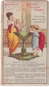Advertising Trading Card Perfumed Hoyt's German Cologne Roman Woman - Concert Ad - Picture 1 of 2