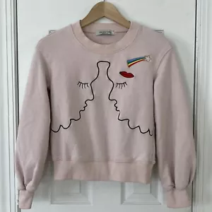 Valentino WOMEN’S BLUSH PINK SWEATSHIRT Size SMALL S Made in ITALY GC! - Picture 1 of 14