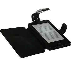 BLACK CASE COVER AND LIGHT FOR KOBO TOUCH EREADER - WITH LED NIGHT READING LAMP - Picture 1 of 2