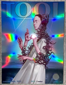 Tool Band Concert Poster Tulsa Tour January 30 2022 /500 Alejandro Mirabel Art ! - Picture 1 of 7