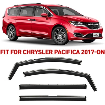 Side Window Deflectors Rain Guards for 2017-2026 Chrysler Pacifica - Изображение 1 из 4