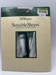 Vintage Worthington Stretch Overknee Rauchgrau Nude Absatz Nylons Verstärkt - Bild 1 von 5