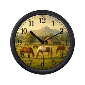 Horse Barn Wall Clock Farmhouse Decor Unique Gift Idea for the Horse Lover - Picture 1 of 3