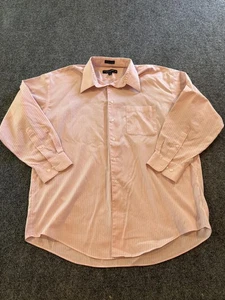 Pronto Uomo Couture Shirt Mens 17.5 2XL Striped Non Iron Dress Pocket - Picture 1 of 9