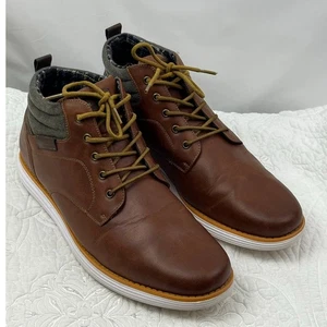 Bruno Marc Herren Größe 12 Kunstleder Chukka Stiefel - Schnürschuh Freizeit Stiefelette - Bild 1 von 10