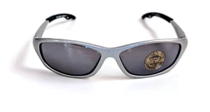 Gafas de sol deportivas rectangulares de policarbonato vintage años 90 nuevas con etiquetas (plateadas S. - Imagen 1 de 5