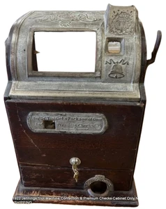 Rare 1922 Jennings Slot Machine Confection & Premium Checks Cabinet No Mechanism - Picture 1 of 16