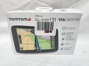 TOMTOM VIA 1615TM 5" TOUCHSCREEN GPS TOM TOM 1615 TM Lifetime Maps And Traffic - Picture 1 of 8