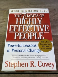 SIGNED HC/DJ - Stephen Covey, 7 Habits of Highly Effective People - Foto 1 di 19