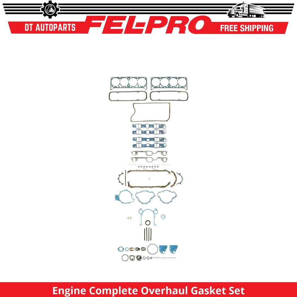 For 1971-1975 Pontiac Grandville Engine Complete Overhaul Gasket Set Fel-Pro - Imagem 1 de 1