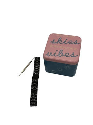 18 毫米原装 FOSSIL 黑色金属表带 — 第 1/4 张图片