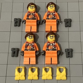 LEGO City Minifigs 4 x 4 Response Unit 60165 Lot Of 4 Minifigures E6 22