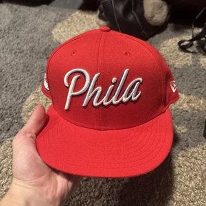 Philadelphia Sixers 76ers Embiid Iverson Kappe Mütze Einheitsgröße Herren Erwachsene neu Druckknopflasche - Bild 1 von 6
