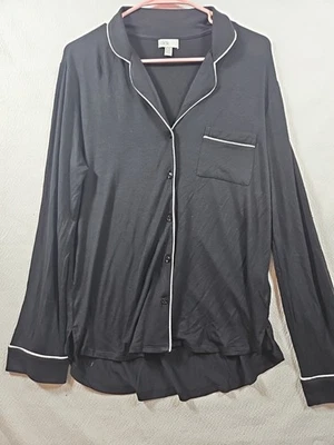 Nordstrom Rack Pajama Top, Long-sleeve, Black Size Small - Image 1 of 4