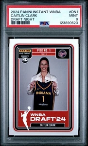 CAITLIN CLARK 2024 PANINI INSTANT WNBA DRAFT NITE RC #DN1 PSA 9 MINT! FEVER HOT! - Picture 1 of 2