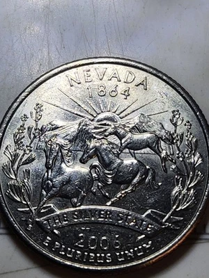 2006 Nevada P Mint Mark Die Chip Pooping Horse Coin Error - Image 1 of 4