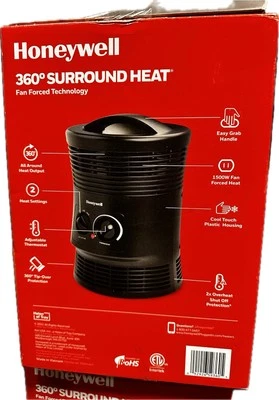 Calentador de espacio portátil con calor envolvente Honeywell 360° HHF360B - Nuevo Foto 1 de 4