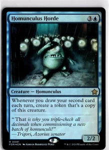 MTG Foundations FOIL Homunculus Horde R 41 NM Pack Fresh ActualScan of Card - Picture 1 of 2