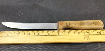 老式芝加哥餐具 6 英寸不锈钢胡桃木 61S Boning 多功能刀  — 第 1/3 张图片