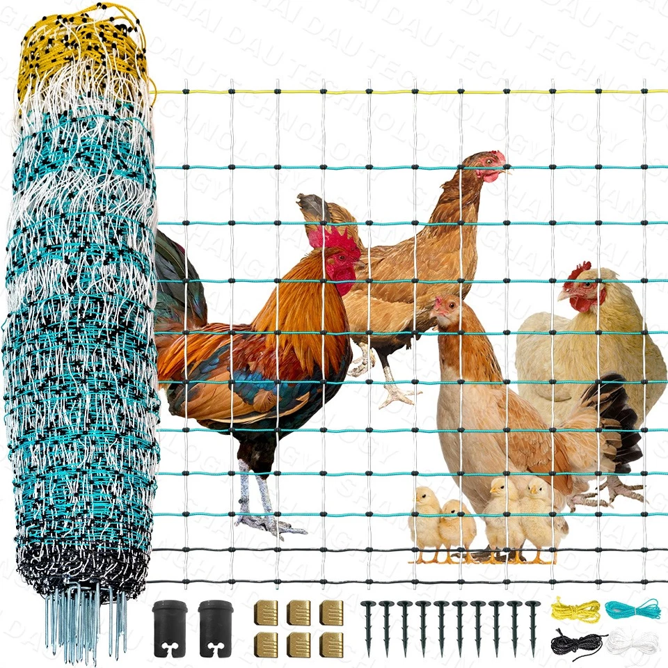 Portable Electric Poultry Netting Fence  47.5"H x 168' L Livestock Nets Mesh - Image 1 of 4