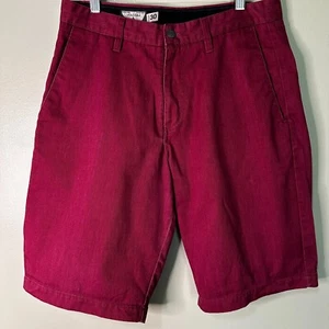 Volcom Shorts Men's 30 Red Burmuda Chino Pockets Breathable - Picture 1 of 10