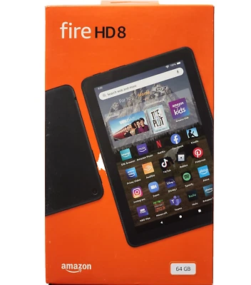 Amazon Fire HD 8 12th Gen. 64GB , Wi-Fi, 8" Black (Lockscreen Ad-Supported) new! - Image 1 of 4