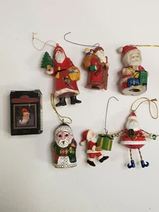 Santa Claus Ornament Lot (7 Santa's) - Picture 1 of 12
