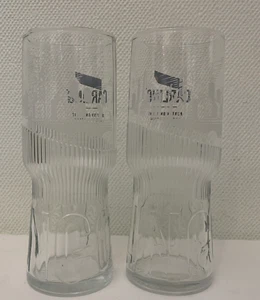 2 X Carling Beer Clear Pint Glasses - Burton-On-Trent - NEW! - Foto 1 di 8