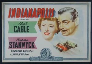 Foto Umschlag Film INDIANAPOLIS Clark Gable Barbara Stanwyck 1951 - Bild 1 von 1