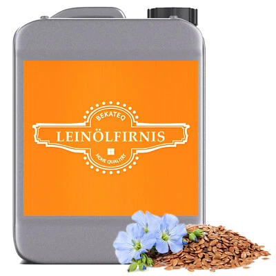 Leinölfirnis Leinöl-Firnis 1-10L Leinöl Holzöl Holzschutz Transparent Firnis⭐ - Bild 1 von 4