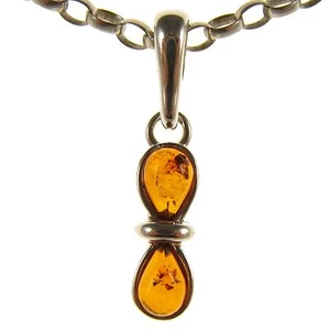 GIFT BOXED BALTIC AMBER STERLING SILVER 925 WOMEN'S PENDANT JEWELLERY JEWELRY - Picture 1 of 1