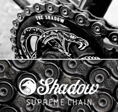 SHADOW CONSPIRACY INTERLOCK SUPREME HALF LINK BMX CHAIN REVENDEDOR AUTORIZADO PRETO - Imagem 1 de 4