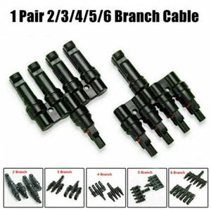 Conector de panel solar rama T adaptador de conexión cable adaptador enchufe impermeable kit M/F - Imagen 1 de 17