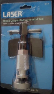 Láser: Herramienta de rebobinado de pistón de pinza de freno (1314) Adaptador de doble cara. ¡Correo rápido! - Imagen 1 de 5