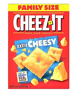 ✨ Cheez-It Extra Cheesy Crackers FAMILY SIZE Box 21oz Real Cheese Fresh NEW - Picture 1 of 5