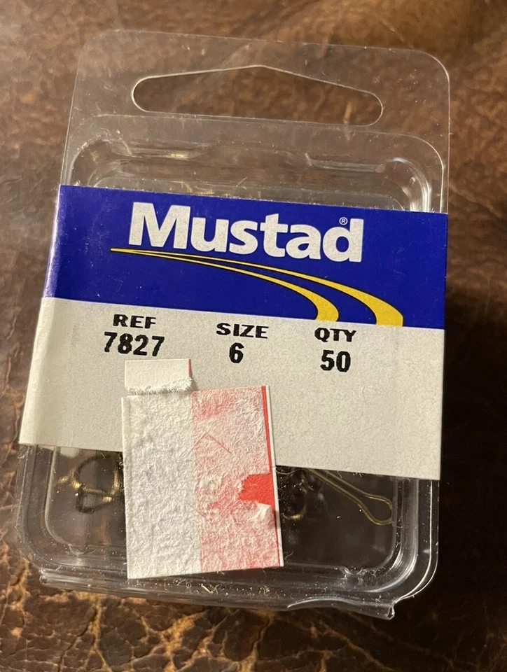 Ganchos Mustad 7827 Talla 6 Divididos Doble Ojo Abierto 50Pk Bronce Foto 1 de 1