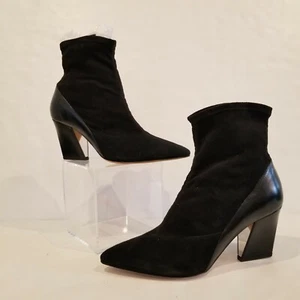 IRO Schuhe Damen 8 38 Wildleder Leder schwarz Stenza Stiefeletten mit Absatz weich - Bild 1 von 9