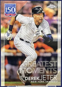 Topps Chrome Update 2019 DEREK JETER NEW YORK YANKEES GREATEST MOMENTS Insert - Picture 1 of 2