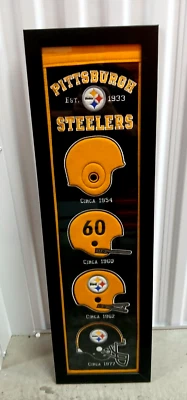 Pittsburgh Steelers-Licensed NFL Wool Logo Heritage Banner-FRAMED - Image 1 of 2