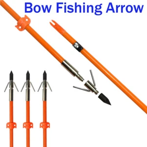 32" Archery Bow Fishing Arrows Hunting Bowfishing Compound bow Recurve Targeting - Picture 1 of 9